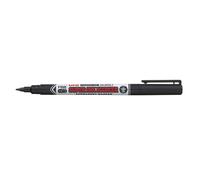 Uni Super Ink Permanent Marker Bullet Tip 0.9mm Line Black (Pack 12)