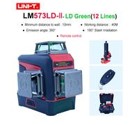 UNI-T 12 Line 3x360° Green Laser Level Self-Leveling Outdoor Pulse 5200mAh TypeC