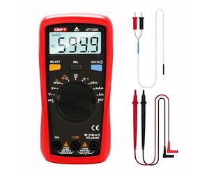 UNI-T Digital Multimeter Tester UT133A, AC DC Voltage Current Dmm Multimeter 6000 Counts Auto Ranging NCV Measures Volt Amp Ohm Capacitance Frequency Temperature, Continuity Diode Test, Palm Size