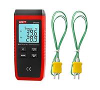 UNI-T K/J Type Thermocouple Thermometer, Dual Channel Digital Thermometer, -58°F to 2192°F, Pipe/Radiator/Probe, UT320D