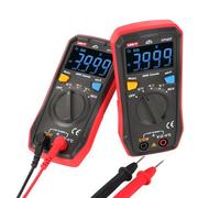 UNI-T UT123T Digital Multimeter Pocket-Sized, NCV Detection, Temperature, Continuity Test, CAT III 600V, Auto-Ranging, EBTN LCD for Home DIY Electrical Testing
