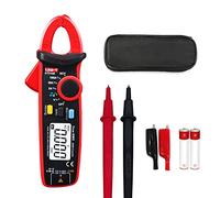 UNI-T UT210e Mini Clamp Meter & Alligator Electric Clips, AC/DC Amp Meter Clamp Multimeter True RMS 2000 Counts Voltage Tester Continuity Tester Capacitor HVAC Tool