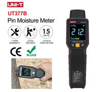 UNI-T UT377B Pin Moisture Meter Wood Humidity Tester Wood and Building Materials Measurement Timber Damp Detector LED Flashlight UT377B