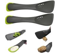 Uni-tool 5-in-1 Silicone Kitchen Utensil, Slotted Spoon, Turner, Cutting Tool, Solid Spoon and Spatula in one for Kitchen Serving Stirring Cooking Baking (Grey 2)