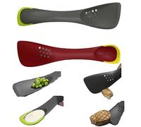 Uni-tool 5-in-1 Silicone Kitchen Utensil, Slotted Spoon, Turner, Cutting Tool, Solid Spoon and Spatula in one for Kitchen Serving Stirring Cooking Baking (Mix 2)