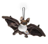 Uni-Toys - Bat, small - brown-white - with suction cup - 23 cm (width) - plush toy, cuddly toy