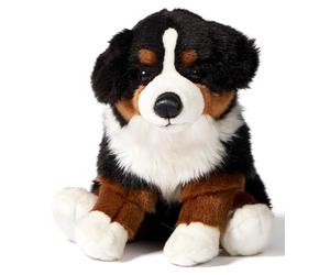 Uni-Toys - Bernese Mountain Dog, Sitting - 25 cm (Height) - Plush Dog, Pet - Plush Toy, Cuddly Toy