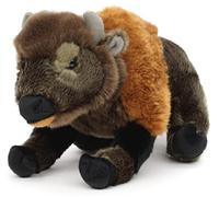 Uni-Toys - Bison, sitting - 29 cm (length) - plush buffalo, wisent - plush toy, cuddly toy