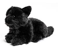 Uni-Toys - Black Cat Lying Down - 20 cm (Length) - Plush Kitten - Plush Toy, Cuddly Toy