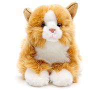 Uni-Toys - Cat red-brown, lying down - 20 cm (length) - plush kitten - plush toy, cuddly toy