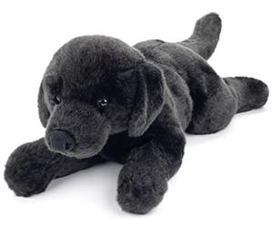 Uni-Toys Cuddly Toy Dog Labrador Black 40 cm Lying Down Plush Toy Dogs