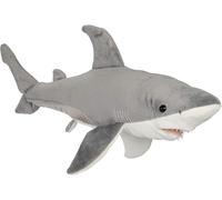 Uni-Toys D60378R2 Plush Toy White Shark - 50 Cm Plush Fish Gray