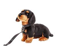 Uni-Toys - Dachshund (with lead) - 27 cm (length) - plush dog, pet - plush toy, cuddly toy