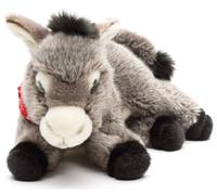 Uni Toys - Donkey with Scarf, Lying Down - 28cm Plush