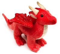 Uni-Toys - Dragon Red - 26 cm (Length) - Plush Fabulous Toy - Plush Toy, Cuddly Toy