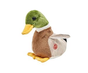 Uni-Toys - Duck with voice - 16 cm (length) - plush bird - plush toy, cuddly toy
