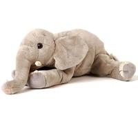 Uni Toys - Elephant lying down - 27 cm (length) - cuddly/plush toy