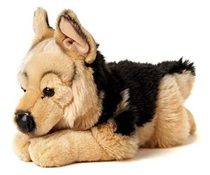 Uni-Toys - German Shepherd, Lying Down - 37 cm (Length) - Plush Dog, Pet - Plush Toy, Cuddly Toy
