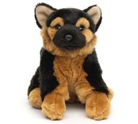 Uni-Toys - German Shepherd Puppy, Sitting - Without Lead - 18 cm (Height) - Plush Dog, Pet - Plush Toy, Cuddly Toy
