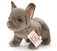 Uni-Toys - French Bulldog (Grey) - Without Lead - 26 cm (Length) - Plush Dog - Plush Toy, Cuddly Toy