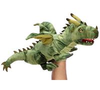 Uni-Toys - Hand Puppet Dragon (Green) - 49 cm (Length) - Plush Toy, Cuddly Toy