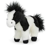 Uni-Toys - Horse black and white, standing - 19 cm (height) - plush horse - plush toy, cuddly toy
