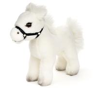 Uni-Toys - Horse, standing, white (without saddle) - 23 cm (length) - plush toy, cuddly toy