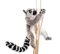 Uni-Toys - Katta-Lemur with Velcro on the hands - 21 cm (height) - Plush Monkey - Plush toy, cuddly toy