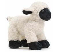 Uni-Toys - Lamb Black/White - 19 cm (Length) - Plush Sheep, Farm Animal - Plush Toy, Cuddly Toy