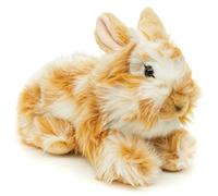 Uni-Toys - Lion Head Rabbit with Raised Ears - Lying - Gold White - 23 cm (Height) - Plush Rabbit - Plush Toy, Cuddly Toy