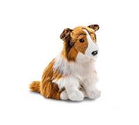 Uni-Toys - Long Hair Collie Sitting - Face White-Brown - 27 cm (Height) - Plush Dog Collie Pet - Plush Toy, Cuddly Toy
