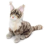 Uni-Toys - Maine Coon Cat Sitting (grey) - 30 cm (height) - Plush Cat - Plush Toy Cuddly Toy