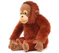 Uni-Toys - Orangutan with on the hands - 27 cm (height) - Plush Monkey - Plush toy, cuddly toy