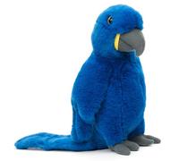 Uni-Toys - Parrot (blue) - 25 cm (height) - plush macaw, bird - plush toy, cuddly toy