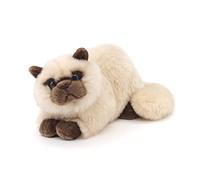 Uni-Toys - Persian cat beige, lying down - 31 cm (length) - plush cat - plush toy, cuddly toy