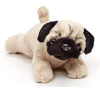 Uni-Toys - Pug Plushie (without lead) - 21 cm (length) - Plush Dog, Pet - Plush Toy, Cuddly Toy