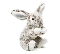 Uni-Toys - Rabbit with floppy ears, small - dark brown mottled - super soft - 15 cm (height) - plush rabbit - plush toy, cuddly toy