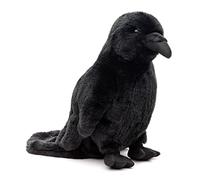 Uni-Toys - Raven Black - With Crowing Voice - 23 cm (Height) - Plush Bird, Crow - Plush Toy, Cuddly Toy