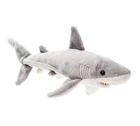 Uni-Toys - White Shark - 25 cm (Length) - Plush Fish - Plush Toy, Cuddly Toy