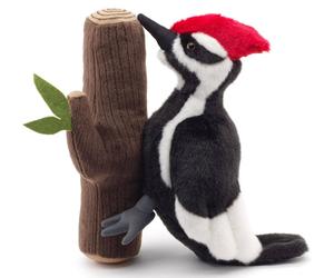 Uni Toys - Woodpecker on tree Trunk - 27 cm (height) Plush