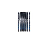 Uni TS-140143 Signo UM-153S Gel Impact Rollerball Pen, 0.6mm Line Width, 1.0mm Tip Width, Blue, Pack of 6