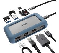 uni USB C HUB, 8 in 1 USB C Adapter with removable Connector, 4K HDMI, 1 Gbps Ethernet, 2 USB 3.0 Data Ports, 100W PD, SD and microSD Card Reader for MacBook Pro, XPS, Pixelbook and More