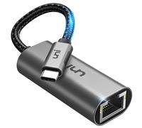 uni USB C to Ethernet Adapter, Driver Free 1Gbps Wired Network Adapter, Gigabit Thunderbolt LAN Adaptor in Aluminum, Compatible for iPhone 15 16, MacBook Pro, MacBook Air, iPad Pro/Air, Dell XPS