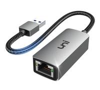 uni USB Ethernet Adapter Driver Free 1Gbps, Aluminum, USB 3.0 to RJ45 Gigabit Lan Wire Adapter, USB Network Adapter Compatible with MacBook Pro 2022 2020, Surface Pro, Windows 11, XP, Vista, Mac/Linux