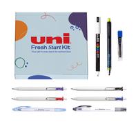 Uniball & Posca Fresh Start Kit | Back to School Supplies | Gel Pens Clear Window Highlighters Posca Markers & Kuru Toga Mechanical Penci