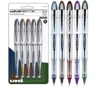 Uniball Vision Elite BLX Rollerball Pens, Assorted Pens Pack of 5, Bold Pens with 0.8mm Ink, Ink Black Pen, Pens Fine Point Smooth Writing Pens, Bulk Pens, and Office Supplies