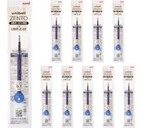 uniball ZENTO Water-Based Ink Refill UBR-Z-07, 0.7mm Medium Point, Blue, Compatible with uniball ZENTO Pens, UBRZ07.33, Pack of 10
