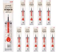 uniball ZENTO Water-Based Ink Refill UBR-Z-07, 0.7mm Medium Point, Red, Compatible with uniball ZENTO Pens, UBRZ07.15, Pack of 10
