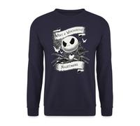 Unibly Halloween Wonderful Nightmare Jack Skellington Before Christmas Film Christmas Movie Christmas Jumper, navy blue, 3XL