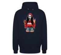 Unibly Mama Scream Halloween Horror Movies Movies Halloween Costume Outfit Hoodie Pullover, navy blue, 3XL